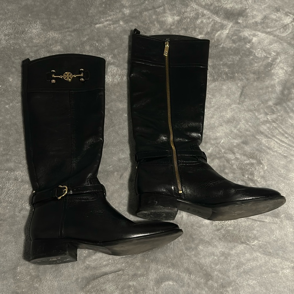 Tory Burch black riding boots
